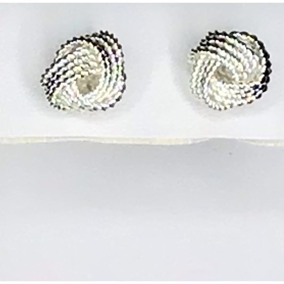 925 STERLING SILVER LOVE KNOT EARRING - Picture 4 of 6